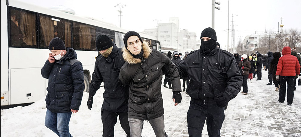 Thousands Were Detained in Anti-War Protests Across Russia