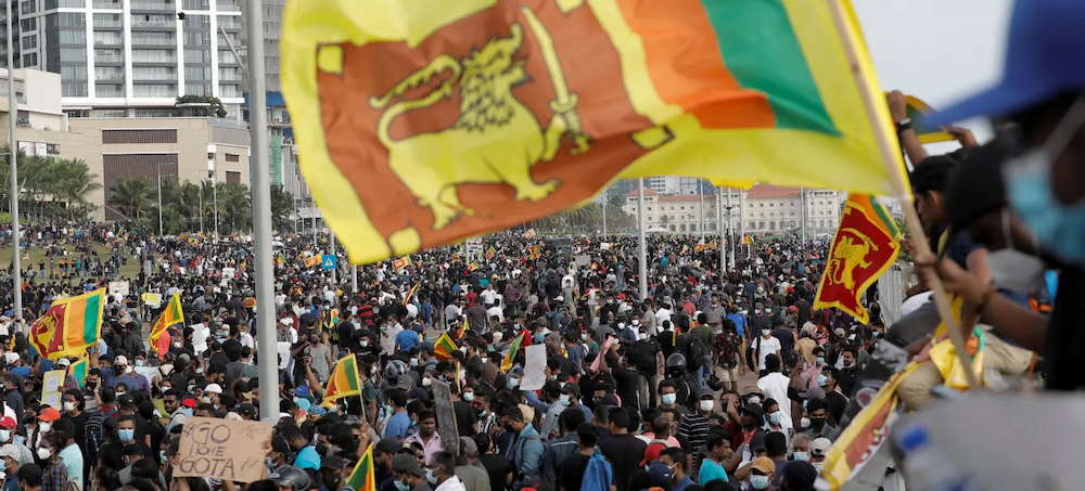 Sri Lanka Protesters Set the Prime Minister's Home on Fire After He Agrees to Resign