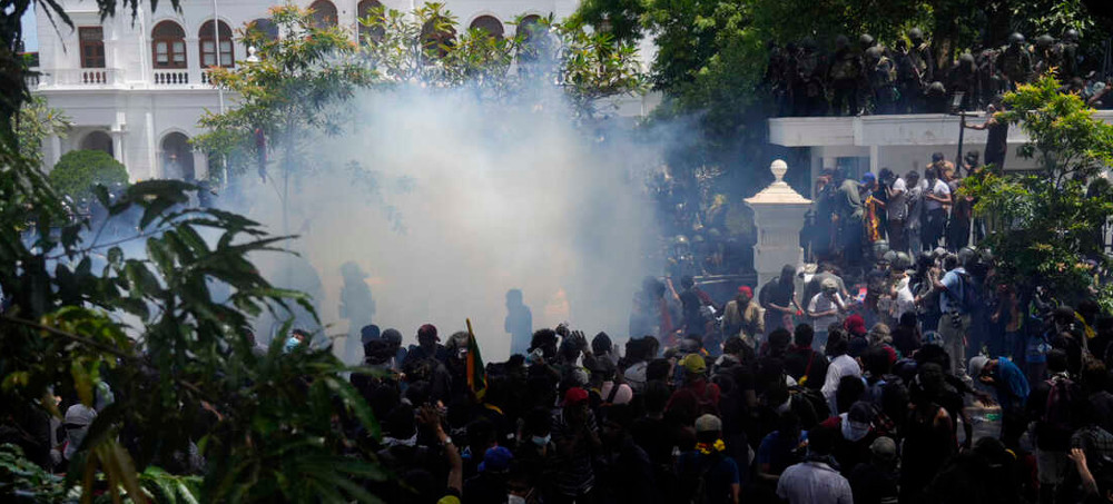 Protesters in Sri Lanka Brave Tear Gas and Storm Prime Minister's Office
