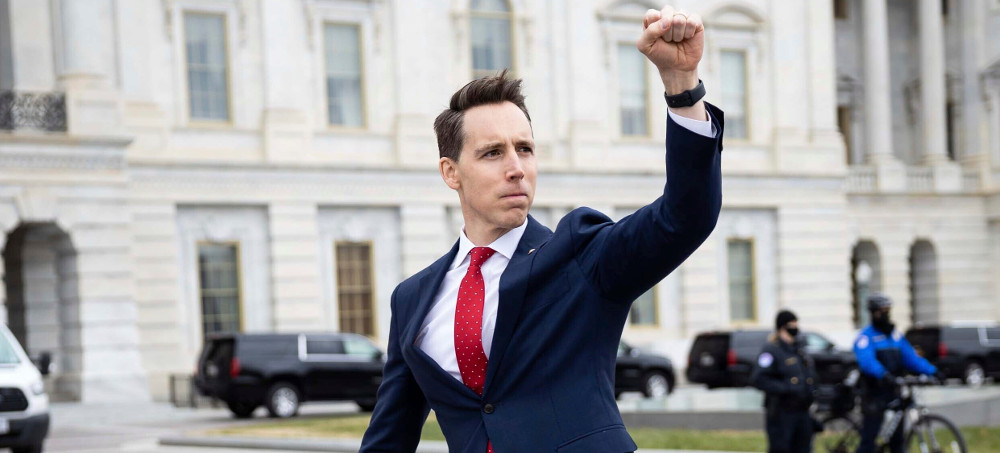 Hawley Concerned That Being a Coward Is Overshadowing His Work as a Fascist