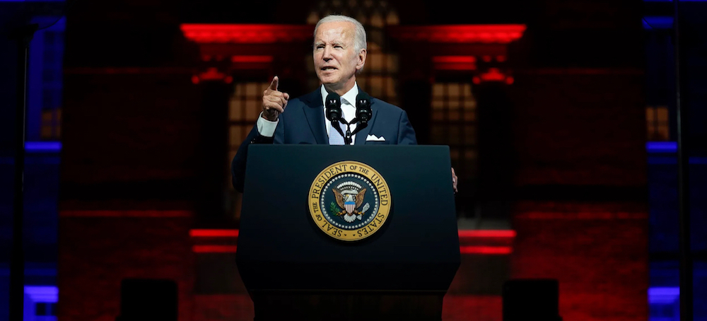 As Biden Warned About Democracy's Collapse, TV Networks Aired Reruns