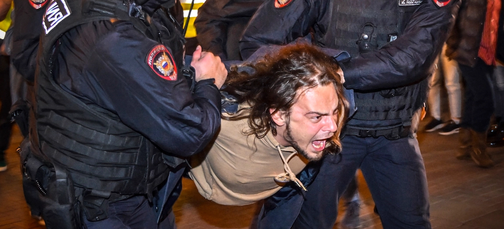 Russians Are Protesting and Fleeing the Country as Putin Orders a Draft for Ukraine