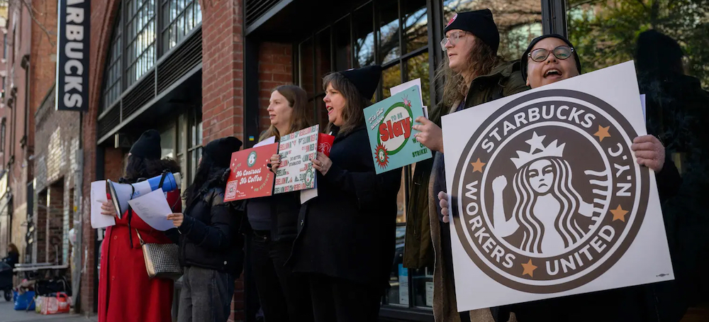 “Come to The Table, Cowards”: Starbucks Workers’ First National Strike