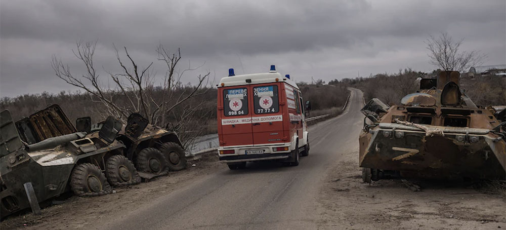 Along Front-Line River, This Deadly Road Shows Toll of Russia’s War