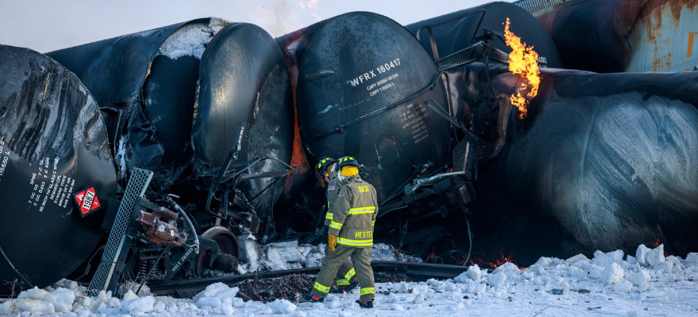 A Train Carrying Ethanol Derails and Catches Fire in Minnesota, Forcing Evacuations