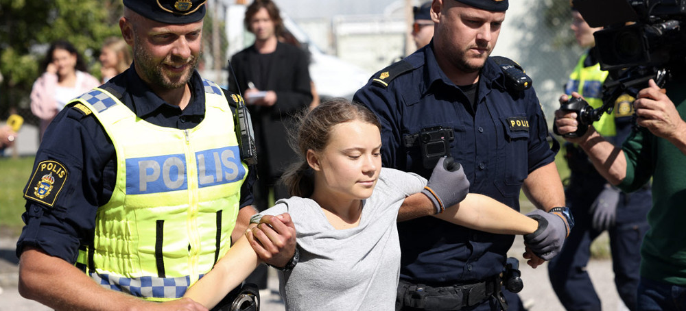 Greta Thunberg Forcibly Removed From Climate Protest After Fine