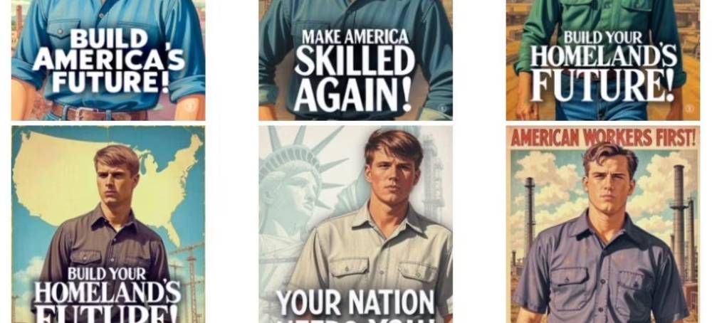 Trump Administration Labor Department's Social Media Campaign Depicts a White Male Workforce