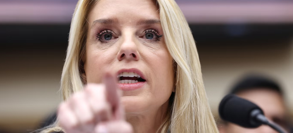 Pam Bondi Slammed as ‘Creepy’ After Document Appears to Show DOJ is Tracking Lawmaker Searches of the Epstein Files