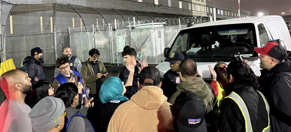 ICE Transfers an Immigration Detainee on a Hunger Strike as Protesters Clash With Officers