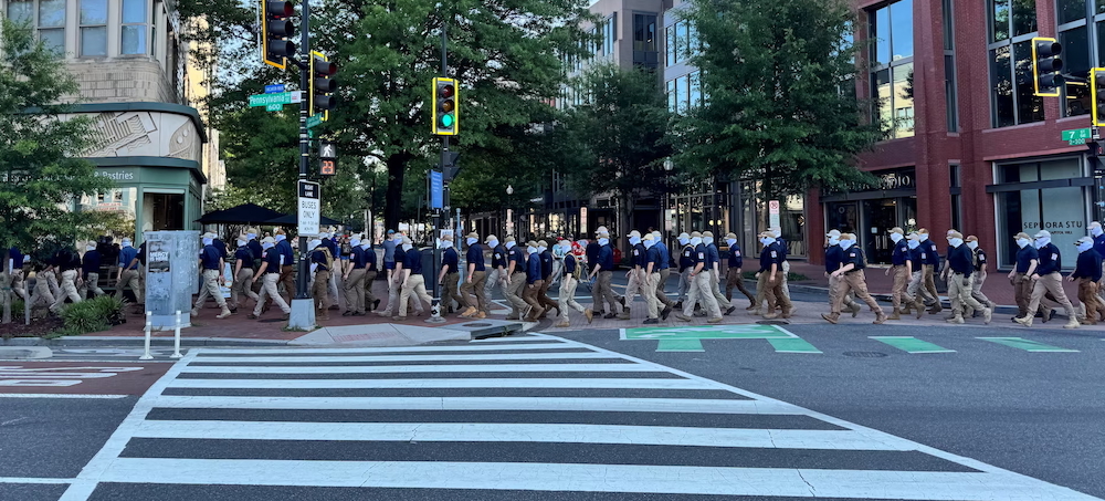 Masked Patriot Front White Nationalists Stage July 4 March Through DC