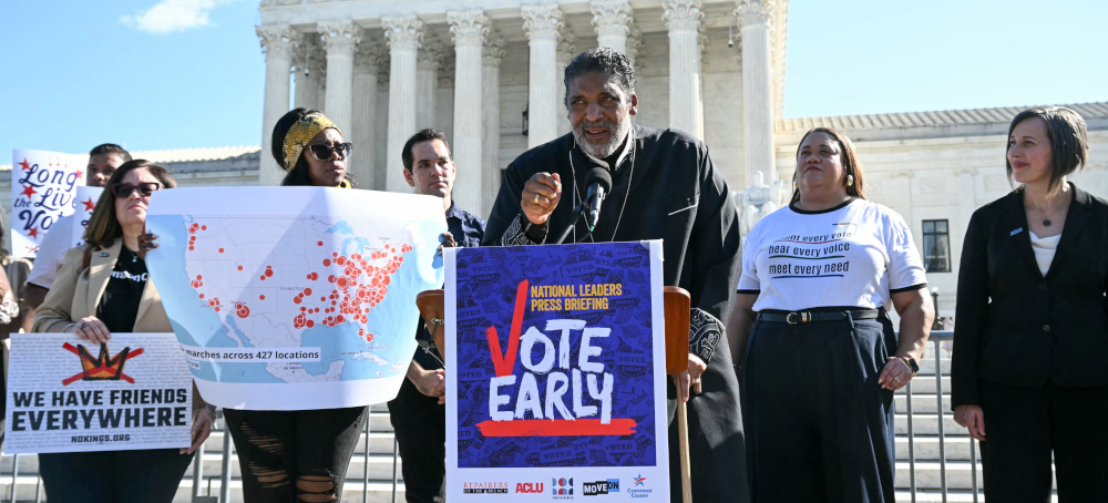 ‘Too Big to Rig’: No Kings Movement Heads to the Polls to Boost Early Voting